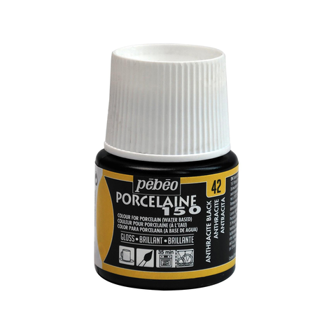 Farba do porcelany/szkła/ceramiki Pebeo Porcelaine150, 42 Anthracite Blac